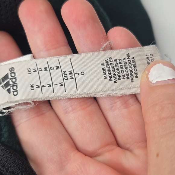 Adidas Men's Dark Green Hoodie - Picture 2 of 2